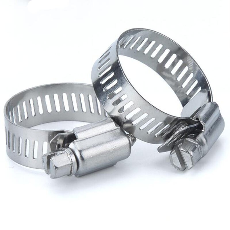 2Pcs Stainless Steel 3/4 Hose Clamp, Stainless Steel Gas Pipe Fitting Hose Clamp-2pcs